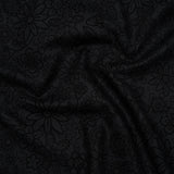 Printed Quilting Cotton by Patrick Lose for Northcott - Black on Black Groovy Garden Floral - Basically Black & White Collection