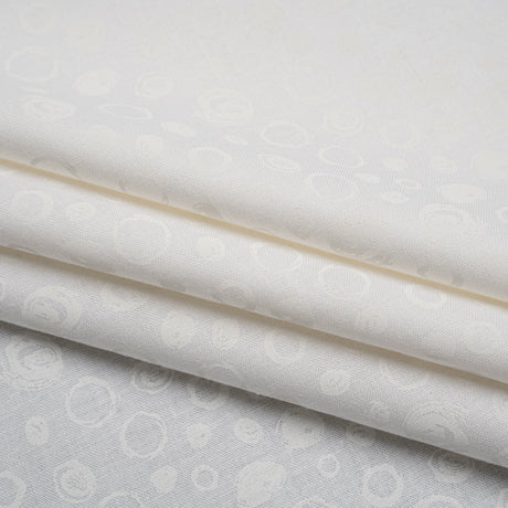 Printed Quilting Cotton by Patrick Lose for Northcott - White on White Scribble Spots - Basically Black & White Collection