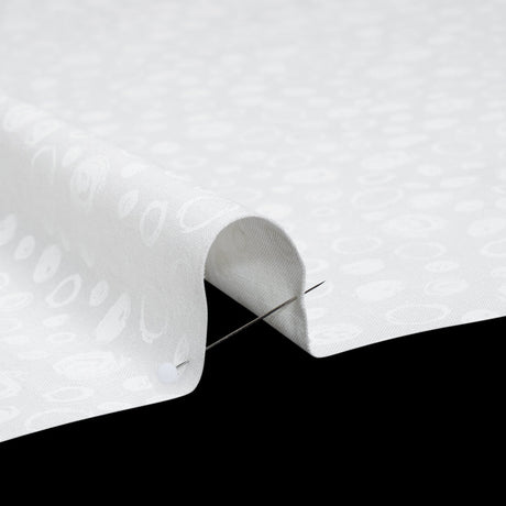 Printed Quilting Cotton by Patrick Lose for Northcott - White on White Scribble Spots - Basically Black & White Collection