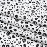 Printed Quilting Cotton by Patrick Lose for Northcott - Black on White Scribble Spots - Basically Black & White Collection