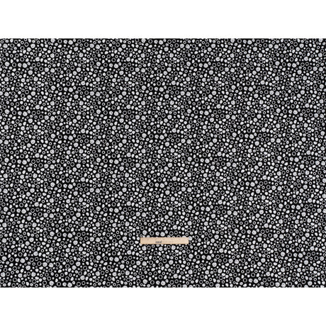 Printed Quilting Cotton by Patrick Lose for Northcott - White on Black Scribble Spots - Basically Black & White Collection