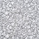 Printed Quilting Cotton by Patrick Lose for Northcott - Black on White Tangled Circles - Basically Black & White Collection
