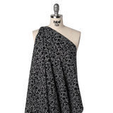 Printed Quilting Cotton by Patrick Lose for Northcott - White on Black Tangled Circles - Basically Black & White Collection