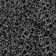 Printed Quilting Cotton by Patrick Lose for Northcott - White on Black Tangled Circles - Basically Black & White Collection