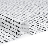 Printed Quilting Cotton by Patrick Lose for Northcott - Black on White Doodle Beaded Stripe - Basically Black & White Collection