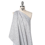 Printed Quilting Cotton by Patrick Lose for Northcott - Black on White Doodle Beaded Stripe - Basically Black & White Collection