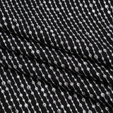 Printed Quilting Cotton by Patrick Lose for Northcott - White on Black Doodle Beaded Stripe - Basically Black & White Collection