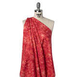 Printed Quilting Cotton by Deborah Edwards for Northcott Studio - Fire Coral Painterly Abstract - Chroma Collection