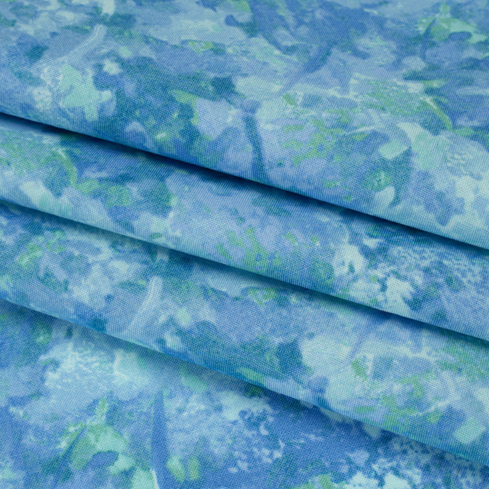 Printed Quilting Cotton by Deborah Edwards for Northcott Studio - Sea Breeze Painterly Abstract - Chroma Collection
