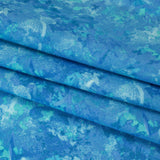 Printed Quilting Cotton by Deborah Edwards for Northcott Studio - Bahama Blue Painterly Abstract - Chroma Collection