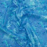 Printed Quilting Cotton by Deborah Edwards for Northcott Studio - Bahama Blue Painterly Abstract - Chroma Collection