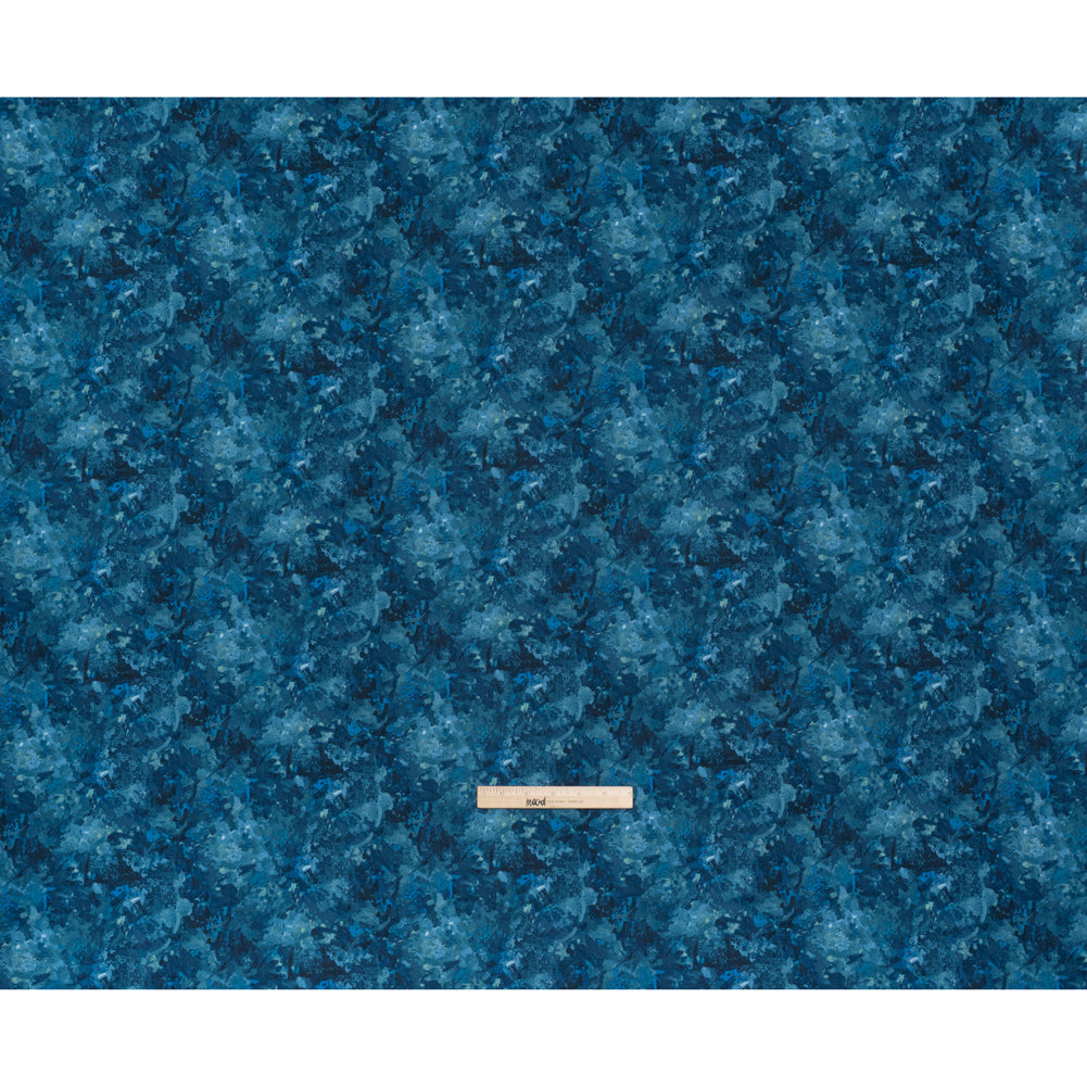 Printed Quilting Cotton by Deborah Edwards for Northcott Studio - Lapis Painterly Abstract - Chroma Collection
