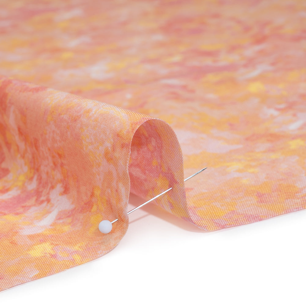 Printed Quilting Cotton by Deborah Edwards for Northcott Studio - Peach Melba Painterly Abstract - Chroma Collection