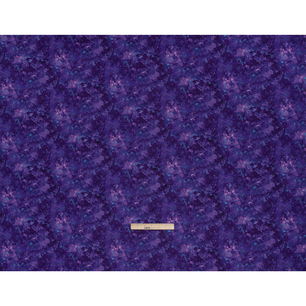 Printed Quilting Cotton by Deborah Edwards for Northcott Studio - Violet Painterly Abstract - Chroma Collection