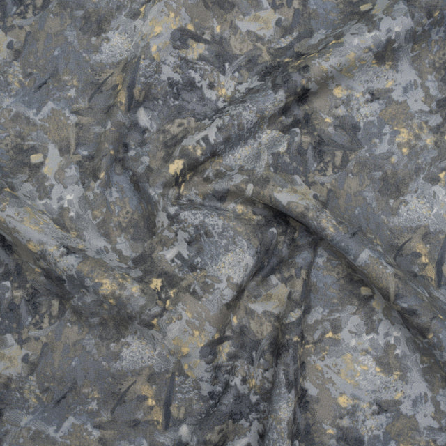 Printed Quilting Cotton by Deborah Edwards for Northcott Studio - Flint Painterly Abstract - Chroma Collection