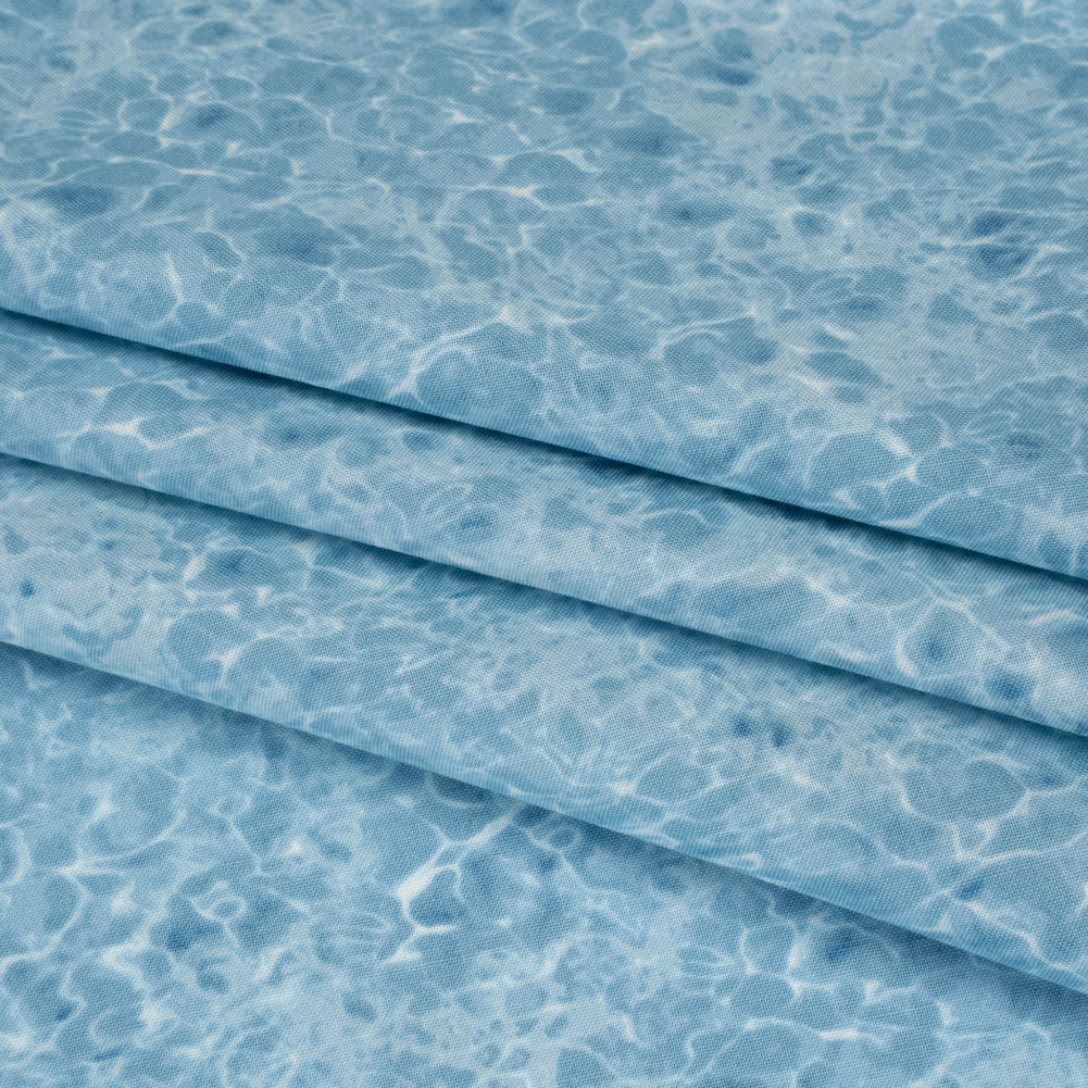 Printed Quilting Cotton by Northcott Studio - Mid Blue Tranquil Water - Naturescapes Collection