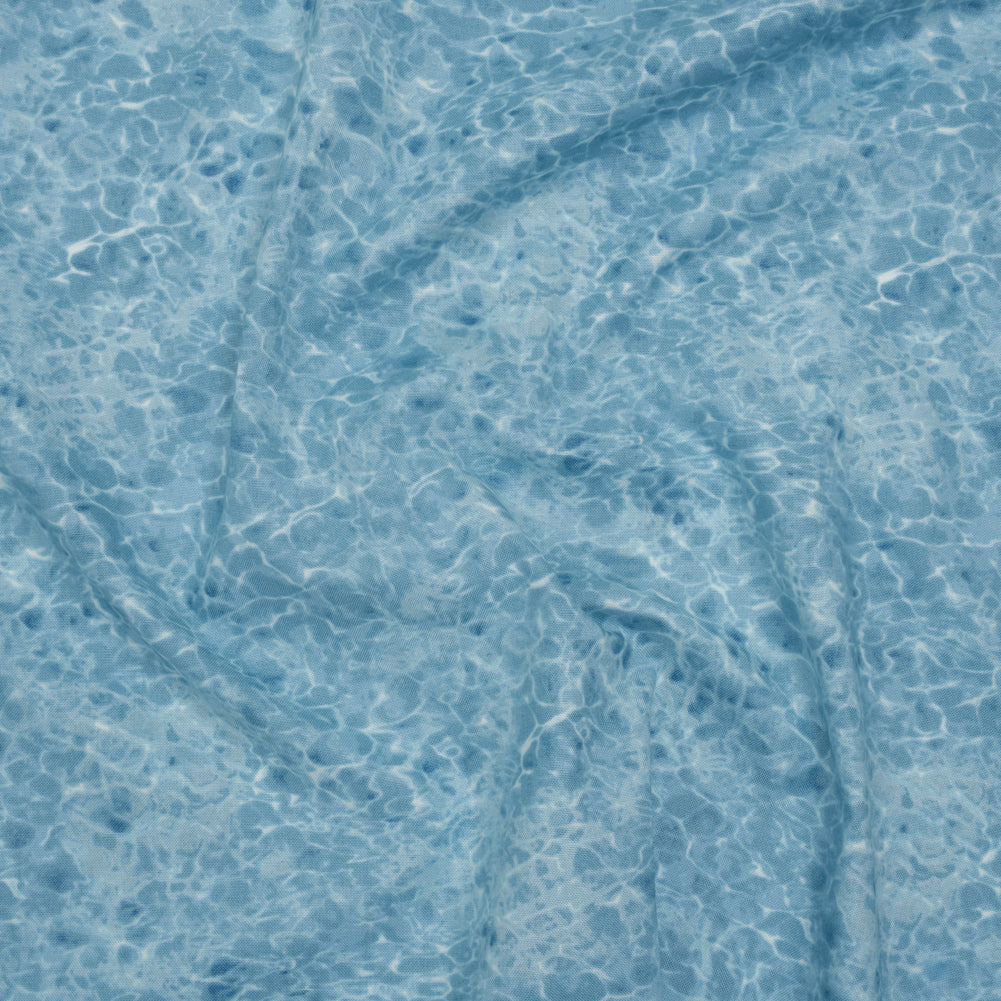 Printed Quilting Cotton by Northcott Studio - Mid Blue Tranquil Water - Naturescapes Collection