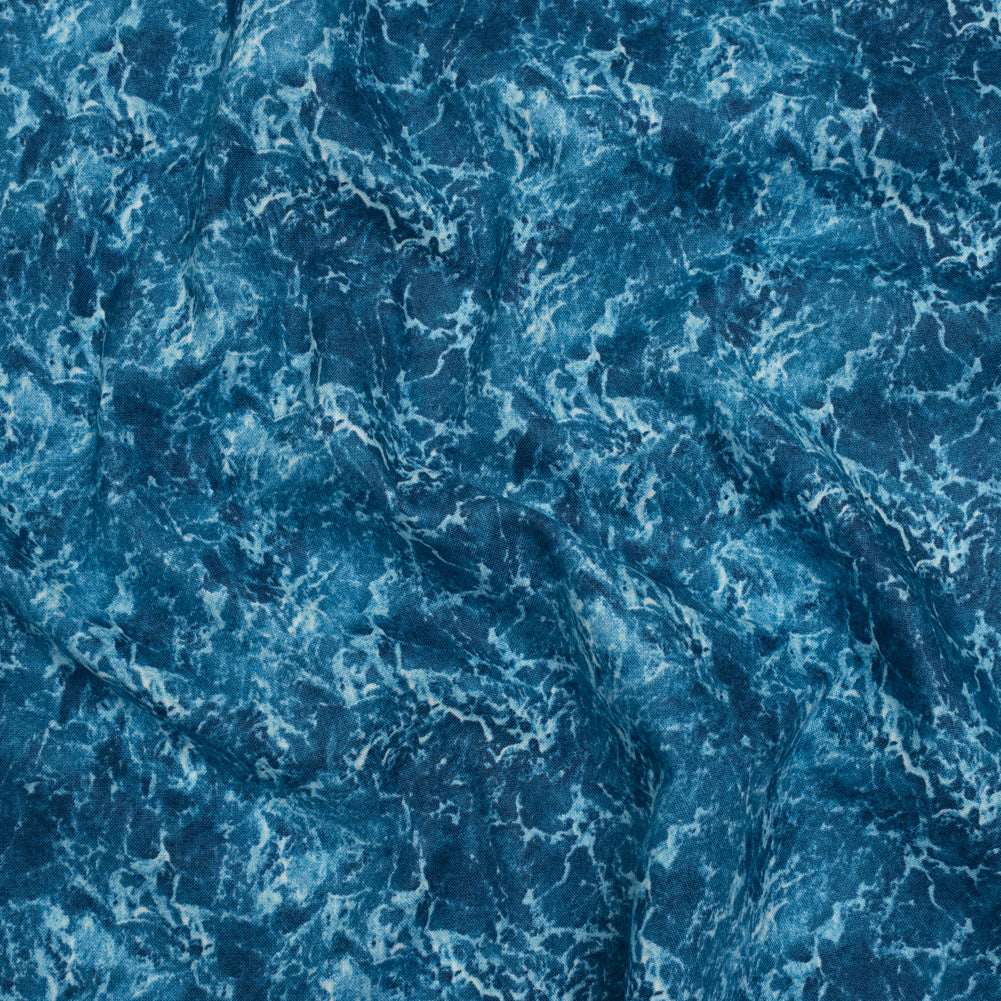Printed Quilting Cotton by Northcott Studio - Dark Blue Rushing Water - Naturescapes Collection