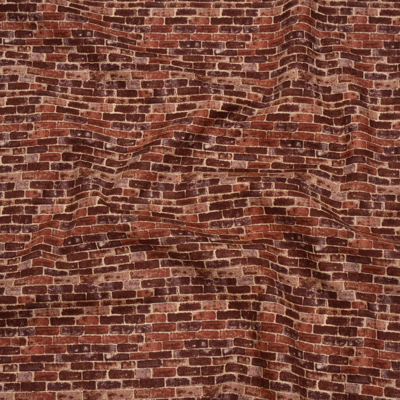 Printed Quilting Cotton by Northcott Studio - Rust Red Brick - Naturescapes Collection