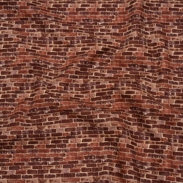 Printed Quilting Cotton by Northcott Studio - Rust Red Brick - Naturescapes Collection