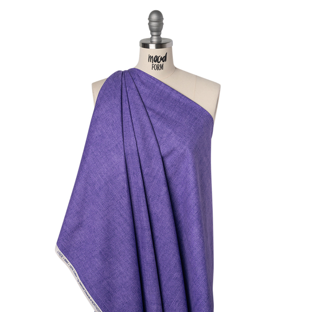 Printed Quilting Cotton by Northcott Studio - Purple Canvas Textured - Linen Basics Collection
