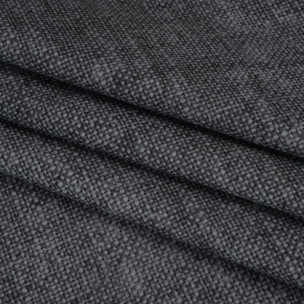 Printed Quilting Cotton by Northcott Studio - Charcoal Canvas Textured - Linen Basics Collection