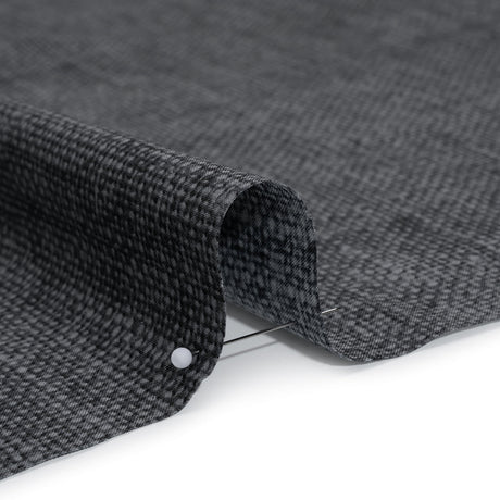 Printed Quilting Cotton by Northcott Studio - Charcoal Canvas Textured - Linen Basics Collection
