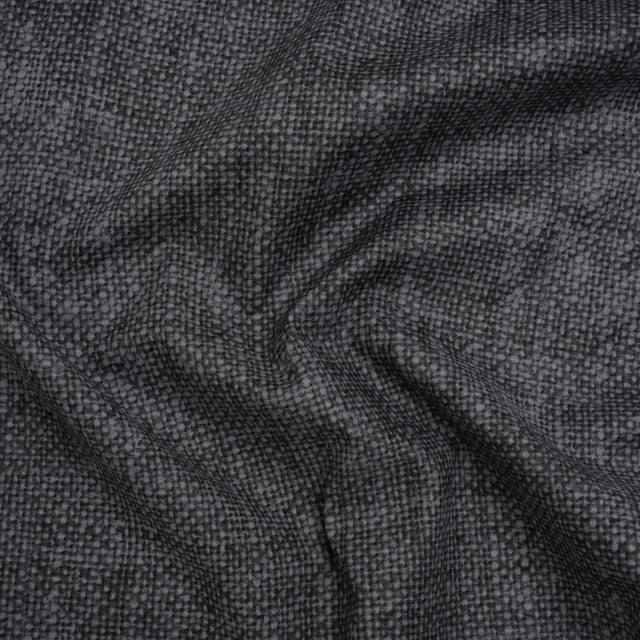 Printed Quilting Cotton by Northcott Studio - Charcoal Canvas Textured - Linen Basics Collection