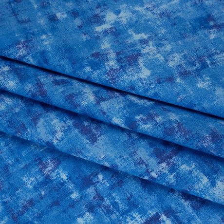 Printed Quilting Cotton by Patrick Lose for Northcott - Blue Note Jazzy Painted Texture - Tonal Trios Collection