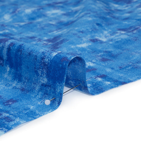 Printed Quilting Cotton by Patrick Lose for Northcott - Blue Note Jazzy Painted Texture - Tonal Trios Collection