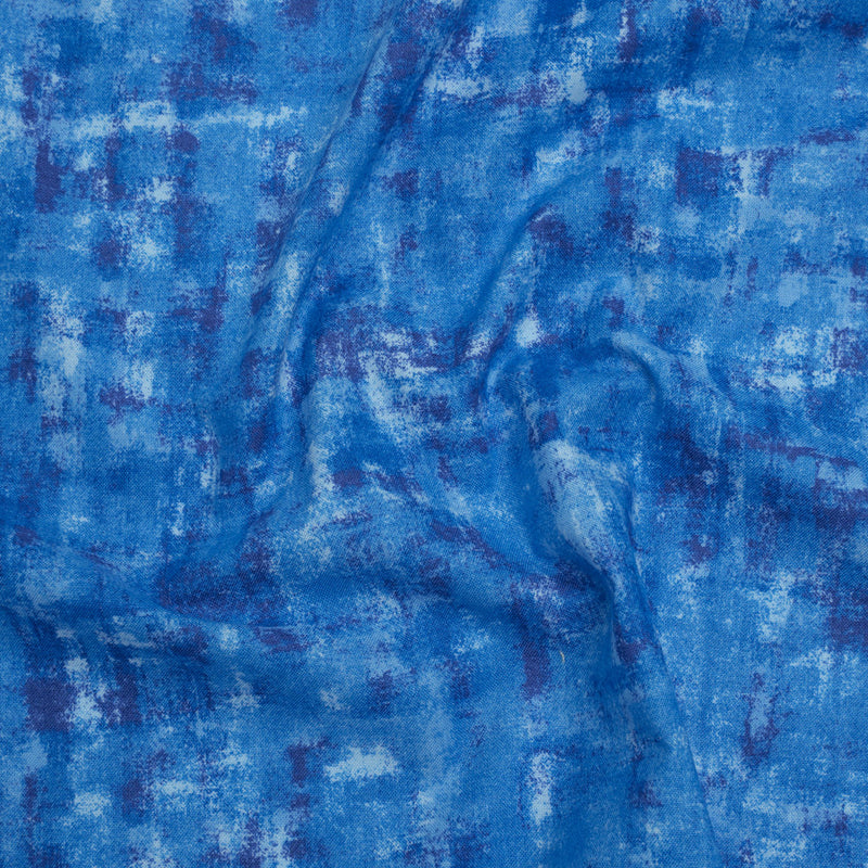 Printed Quilting Cotton by Patrick Lose for Northcott - Blue Note Jazzy Painted Texture - Tonal Trios Collection