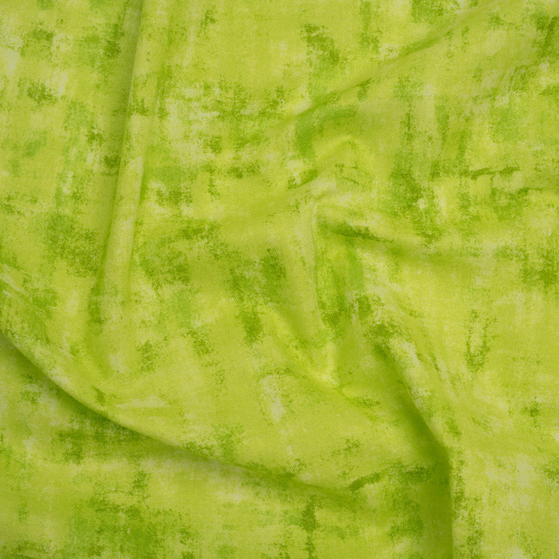 Printed Quilting Cotton by Patrick Lose for Northcott - Lime Twist Jazzy Painted Texture - Tonal Trios Collection