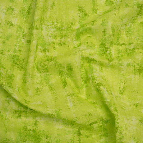 Printed Quilting Cotton by Patrick Lose for Northcott - Lime Twist Jazzy Painted Texture - Tonal Trios Collection