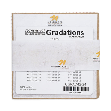 Stonehenge Quilting Cotton Quilting Cotton Chips 5" Square Precuts - Marrakech - Gradations II Collection