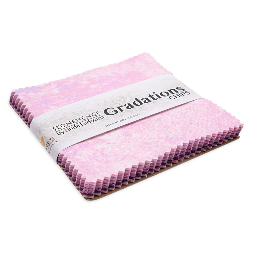 Stonehenge Quilting Cotton Chips 5" Square Precuts - Muse - Gradations II Collection