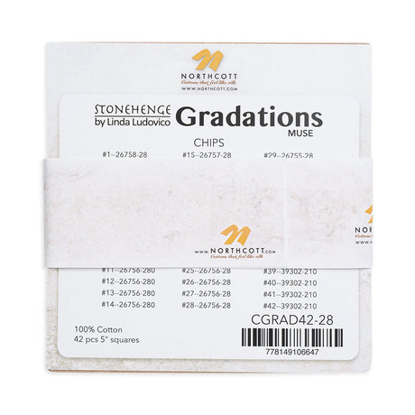 Stonehenge Quilting Cotton Chips 5" Square Precuts - Muse - Gradations II Collection