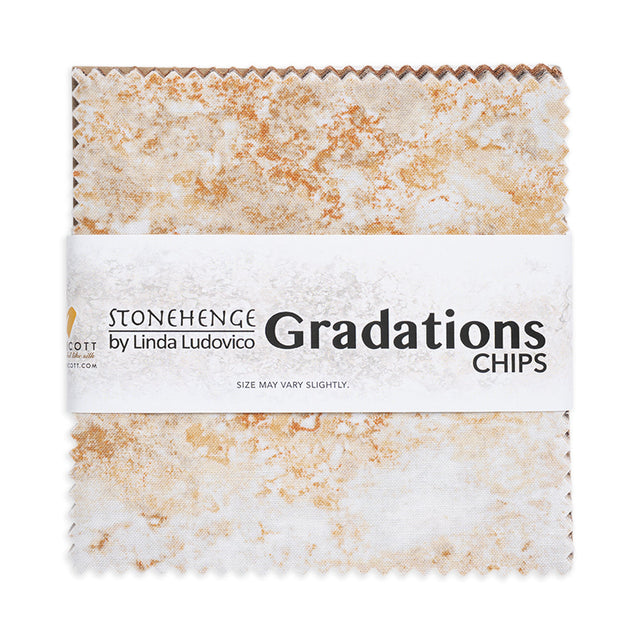 Stonehenge Quilting Cotton Chips 5" Square Precuts - Iron Ore - Gradations II Collection
