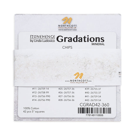 Stonehenge Quilting Cotton Chips 5" Square Precuts - Mineral - Gradations II Collection