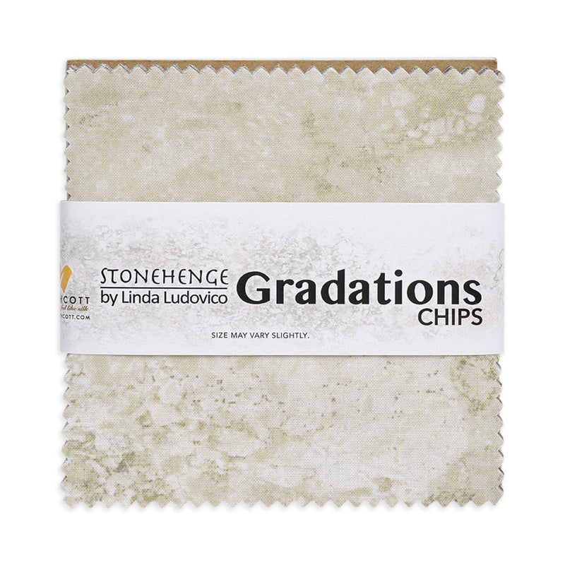 Stonehenge Quilting Cotton Chips 5" Square Precuts - Mineral - Gradations II Collection