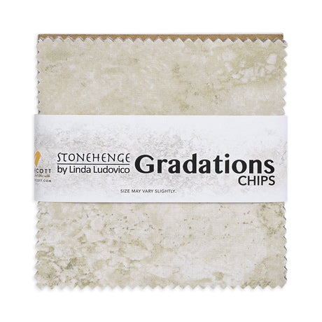 Stonehenge Quilting Cotton Chips 5" Square Precuts - Mineral - Gradations II Collection