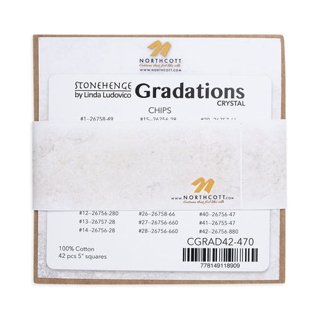 Stonehenge Quilting Cotton Chips 5" Square Precuts - Crystal - Gradations II Collection