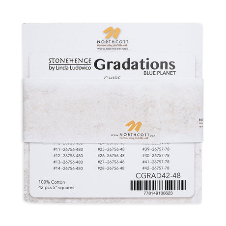 Stonehenge Quilting Cotton Chips 5" Square Precuts - Blue Planet - Gradations II Collection