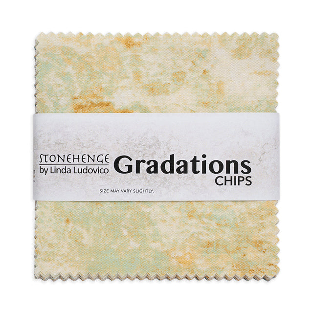 Stonehenge Quilting Cotton Chips 5" Square Precuts - Oxidized Copper - Gradations II Collection