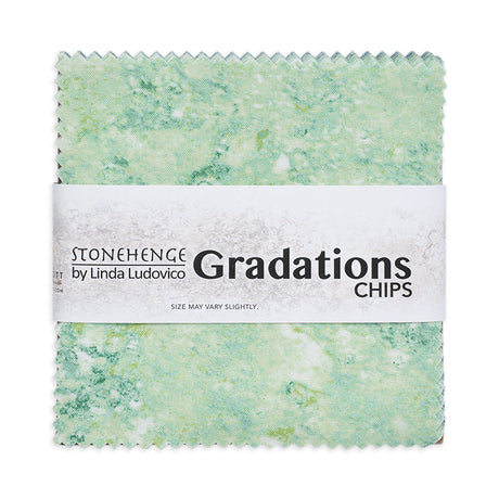 Stonehenge Quilting Cotton Chips 5" Square Precuts - Pine Ridge - Gradations II Collection