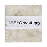 Stonehenge Quilting Cotton Chips 5" Square Precuts - Slate - Gradations II Collection
