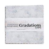 Stonehenge Quilting Cotton Chips 5" Square Precuts - Graphite - Gradations II Collection