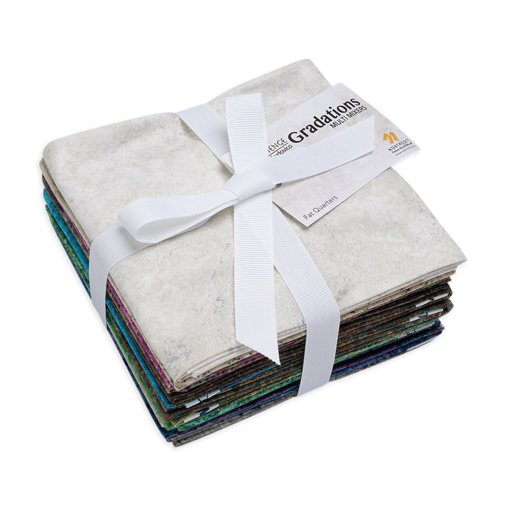 Stonehenge Quilting Cotton Fat Quarter Bundle Precuts - Multi Color 14pc - Multi Mixers Collection
