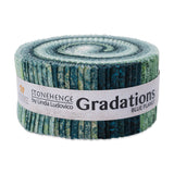 Stonehenge Quilting Cotton Strip Roll 2.5" Strip Precuts - Blue Planet - Gradations II Collection