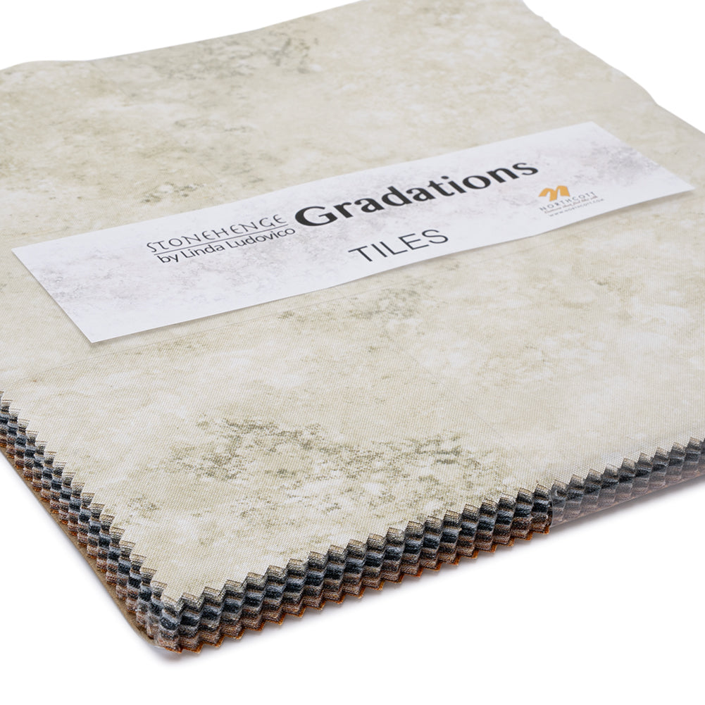 Stonehenge Quilting Cotton Tiles 10" Square Precuts - Mineral - Gradations II Collection