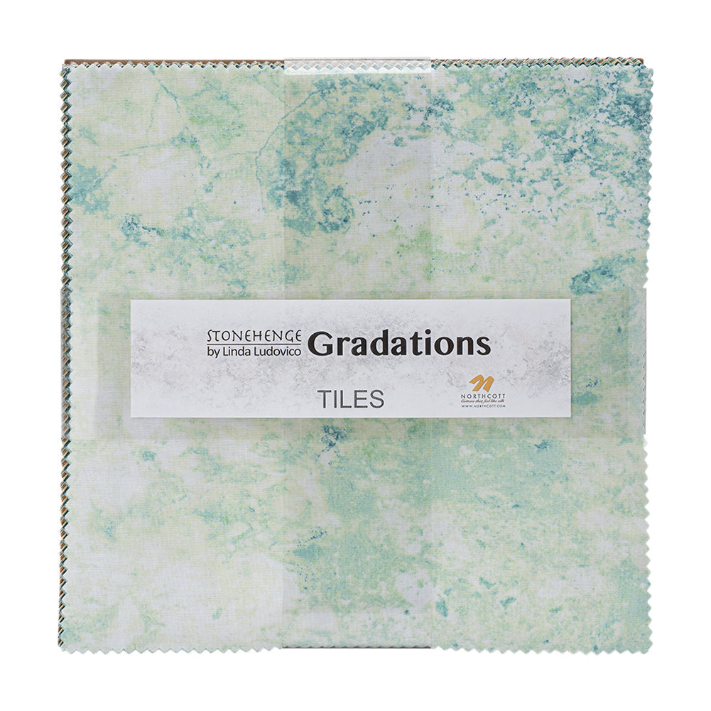 Stonehenge Quilting Cotton Tiles 10" Square Precuts - Gemstone - Gradations II Collection